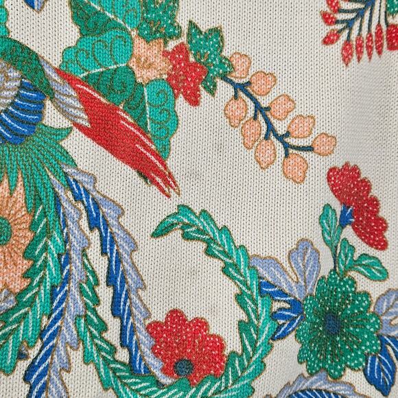 Anthropologie Tropical Floral Short‎ Sleeve Sweater Size Small - Picture 8 of 15